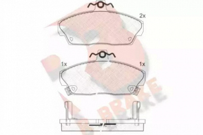 R BRAKE rb0860 -  Комплект тормозных колодок, дисковый тормоз